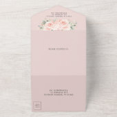 Elegante Rose mit sanften Blüten All In One Einladung (Außenbereich)