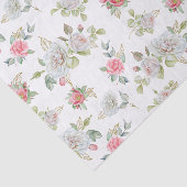 Elegante Rose mit vergoldeten Blätter Seidenpapier (Ausschnitt)