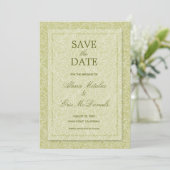 Elegante Rose Moderne Blumenhochzeit Save The Date (Stehend Vorderseite)