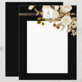 Elegante Rose Monogram Black (Vorne/Hinten)