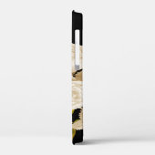 Elegante Rose Monogram Black Case-Mate iPhone Hülle (Rückseite / Links)