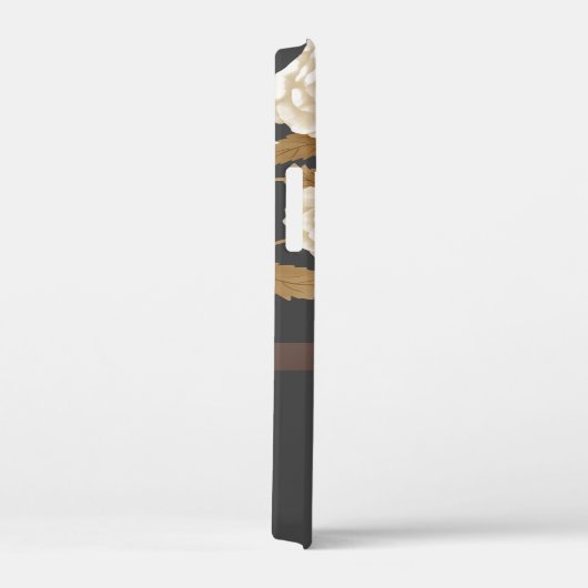 Elegante Rose Monogram Gray Case-Mate iPhone Hülle (Rückseite / Rechts)