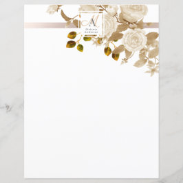 Elegante Rose Monogram White