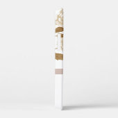 Elegante Rose Monogram White Case-Mate iPhone Hülle (Rückseite / Rechts)