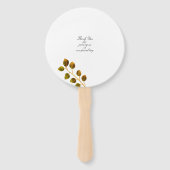 Elegante Rose Monogram White Fächer (Rückseite)