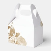 Elegante Rose Monogram White Geschenkschachtel (Rückseite)