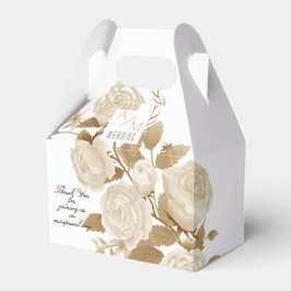 Elegante Rose Monogram White Geschenkschachtel