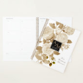 Elegante Rose Monogram White Planer (Anzeige)