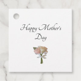 Elegante Rose Muttertag Party Brunch Geschenkanhänger