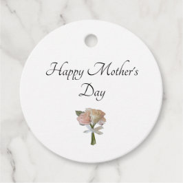 Elegante Rose Muttertag Party Brunch Geschenkanhänger