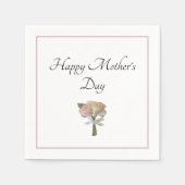 Elegante Rose Muttertag Party Brunch Serviette (Vorderseite)
