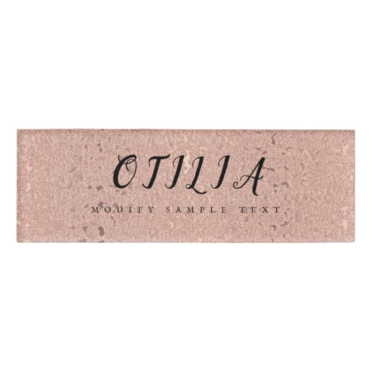Elegante Rose Namenschild (Vorderseite)