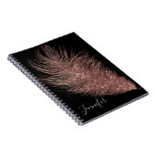 Elegante Rose Notizblock (Rechte Seite)