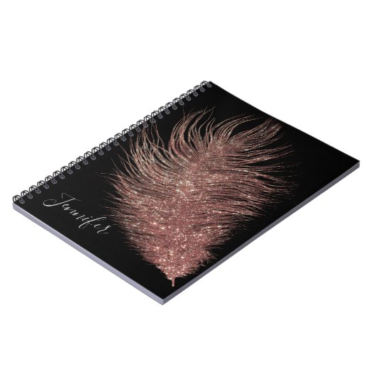 Elegante Rose Notizblock (Linke Seite)