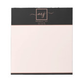 Elegante Rose Notizblock (Vorderseite)