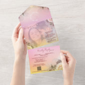 Elegante Rose-Overlay-Einladung All In One Einladung (Abreißen)