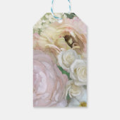 Elegante Rose Peony Bouquet Park/Garten: Geschenkanhänger (Rückseite)