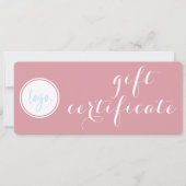 ELEGANTE ROSE PINK BUSINESS LOGO GIFT BESCHEINIGUN (Vorderseite)