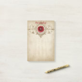 Elegante Rose Post-it Klebezettel (Auf Schreibtisch)