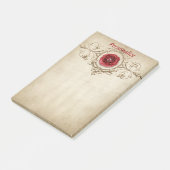 Elegante Rose Post-it Klebezettel (angewinkelt)