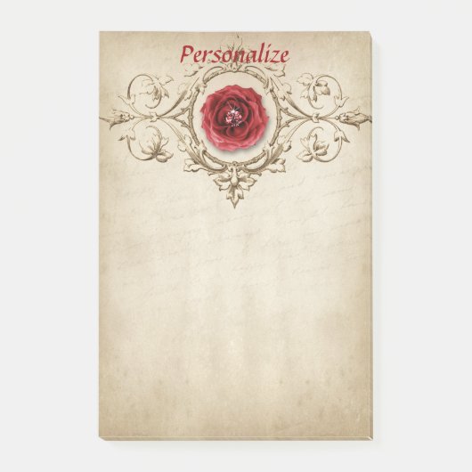 Elegante Rose Post-it Klebezettel (Vorderseite)