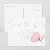 Elegante Rose Postkarte (Vorne/Hinten)