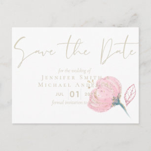 Elegante Rose Postkarte
