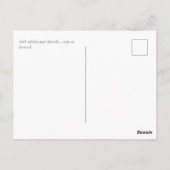 Elegante Rose Postkarte (Rückseite)