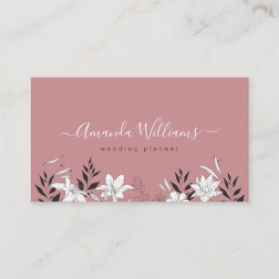 Elegante Rose QR Code Business Card Visitenkarte