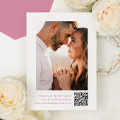 Elegante Rose Quartz Wappen Monogram Foto Hochzeit Save The Date