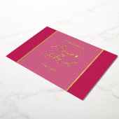 Elegante Rose Red Wedding Foil Einladung (Gedreht)