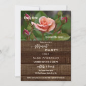 Elegante Rose Relax Garden Pension Party Einladung (Vorderseite)