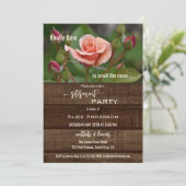 Elegante Rose Relax Garden Pension Party Einladung (Stehend Vorderseite)