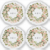 Elegante Rose Romance Aufkleber (Vorderseite)