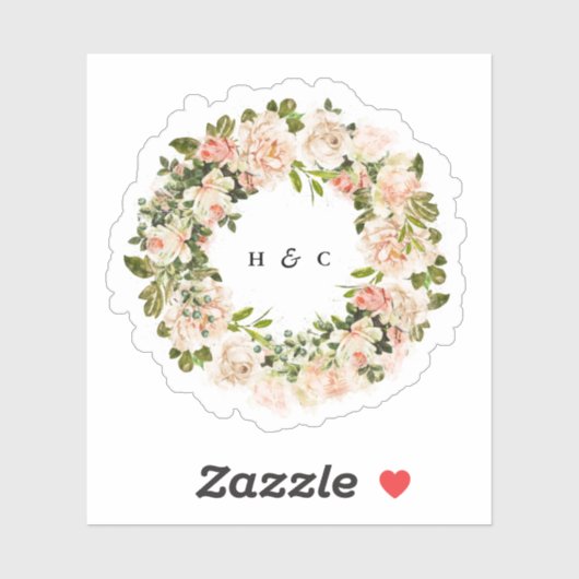 Elegante Rose Romance Aufkleber (Blatt)