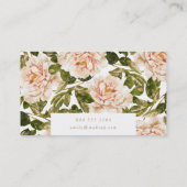 Elegante Rose Romance Business Card Visitenkarte (Rückseite)