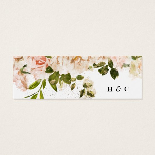 Elegante Rose Romance Registry Insert Card (Vorderseite)
