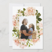 Elegante Rose Romance Wasserfarben Hochzeitsfeier  Save The Date (Rückseite)