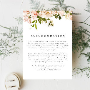 Elegante Rose Romance Wedding Cards Begleitkarte