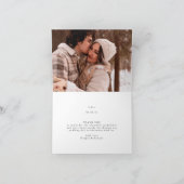 Elegante Rose Romance Wedding Dankeschön Card Dankeskarte (Innenseite)