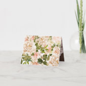 Elegante Rose Romance Wedding Dankeschön Card Dankeskarte (Rückseite)