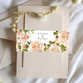 Elegante Rose Romance Wedding Einladungsbanderole