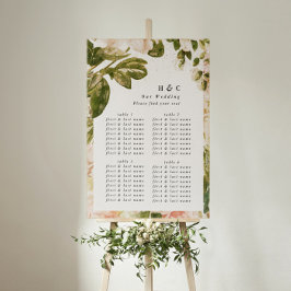 Elegante Rose Romance Wedding Sign Poster