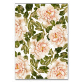 Elegante Rose Romance Wedding Tischnummern (Rückseite)