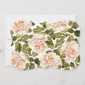 Elegante Rose Romantische Wasserfarbenhochzeit Einladung (Rückseite)