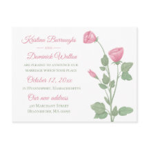 Elegante Rose Rosa Blütenblüte nur verheiratet Hoc