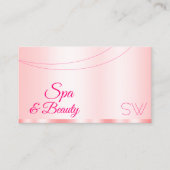 Elegante Rose Rosa Glamour mit Monogram Modern Visitenkarte (Vorderseite)