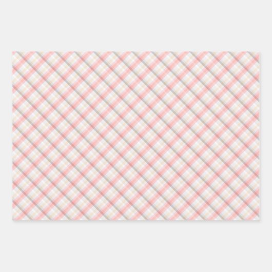 Elegante Rose Rosa Korallenfarben Geschenkpapier Set (Vorderseite)