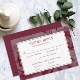 Elegante Rose Rosa Romantische Hochzeitskarte RSVP Einladung
