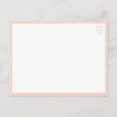 Elegante Rose Rosa Save the Date blumenreiche Hoch Ankündigungspostkarte (Rückseite)